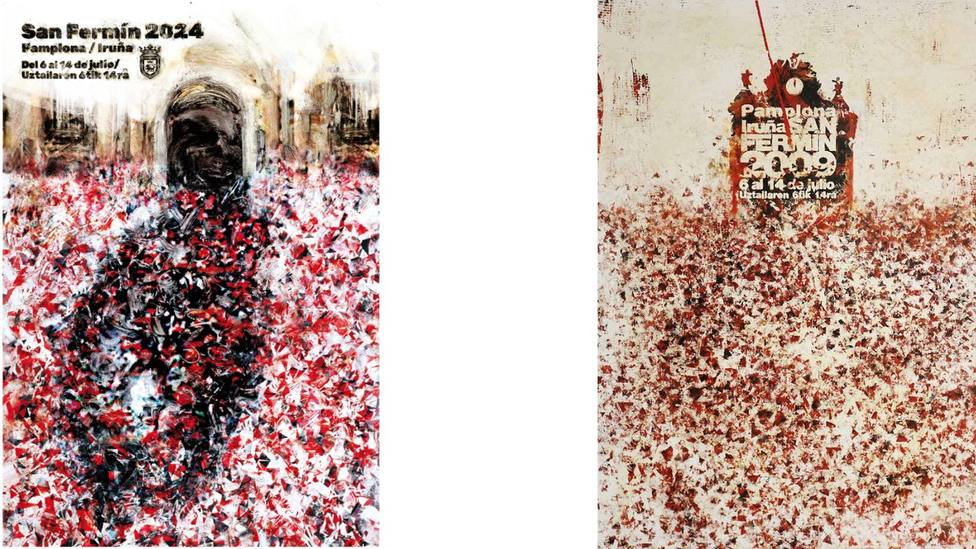 Ángel Blanco ha logrado crear dos obras que han sido cartel anunciador de San Fermín
