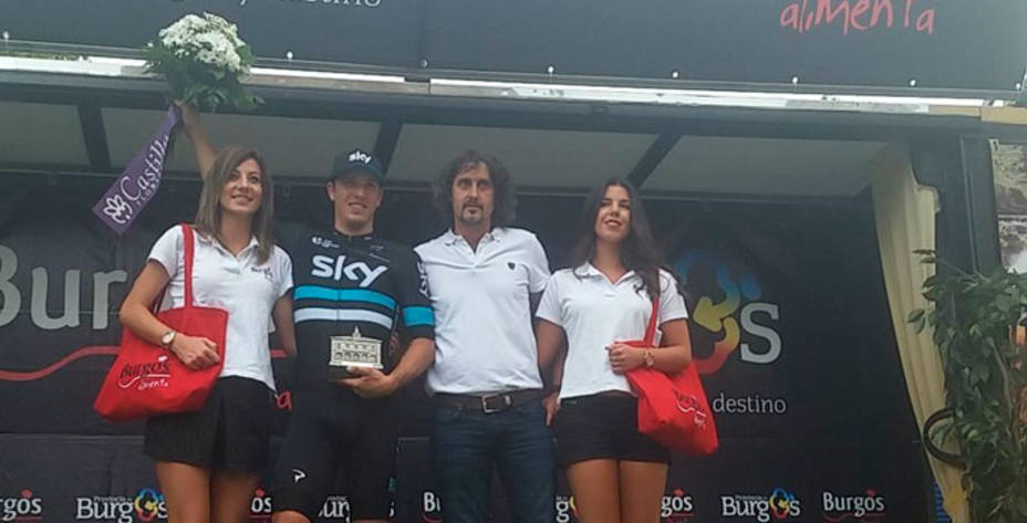 Danny Van Poppel celebra la victoria en la tercera etapa de la Vuelta a Burgos. @VueltaABurgos