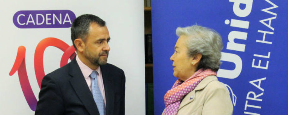 El presidente de COPE, Fernando Giménez Barriocanal junto a Soledad Suárez, presidenta de Manos Unidas