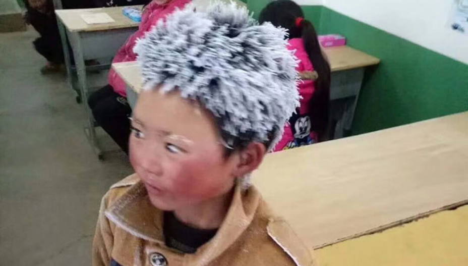 La imagen de un niño chino congelado da la vuelta al mundo
