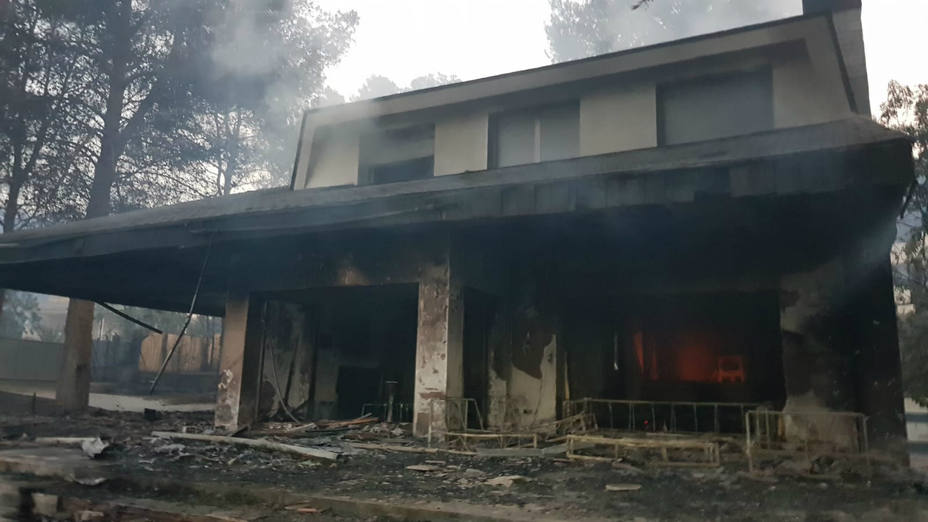Una casa de Gandía quemada por el fuego de Llutxent