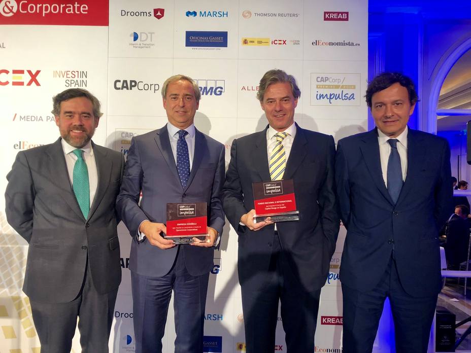 Corpfin Capital y ACS, galardonados con los Premios CapCorp Impulsa 2018