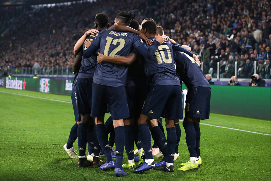 El Manchester United celebra el 1-2 a la Juventus (Cordon Press)