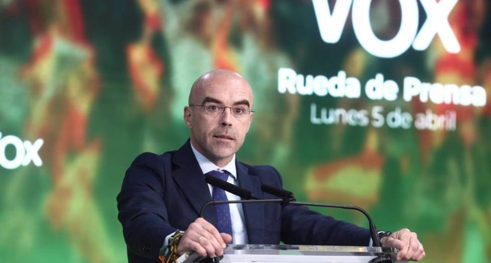 El portavoz del Comité de Acción Política de Vox, Jorge Buxadé