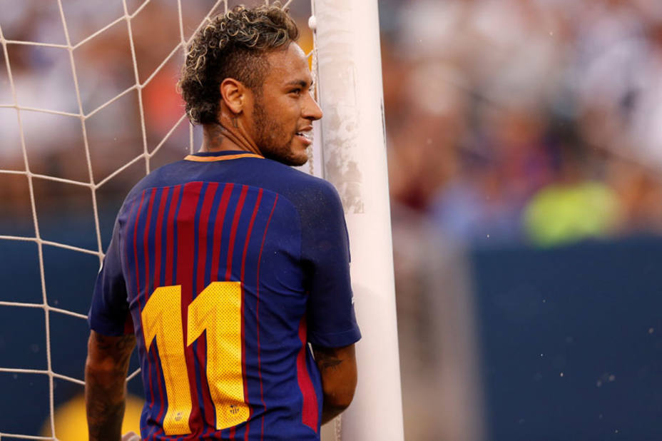 Neymar durante un partido de esta pretemporada