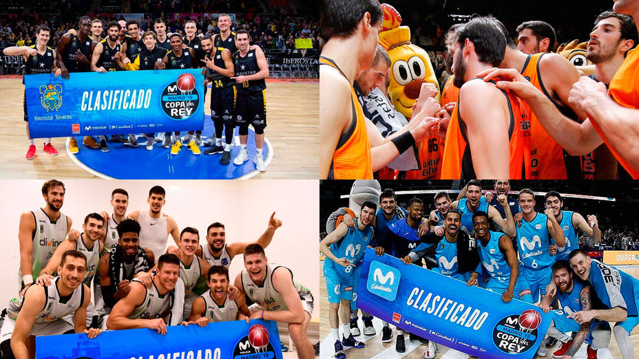 Iberostar Tenerife, Valencia Basket, Divina Joventut y Movistar Estudiantes completan el plantel copero