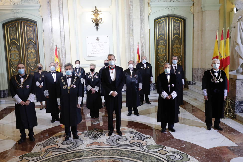 Felipe VI ha presidido la apertura del Año Judicial marcada este año por el coronavirus