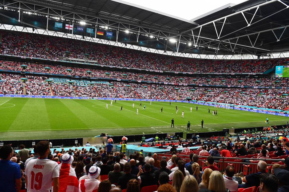 Wembley, en el Inglaterra - Alemania de octavos de final de la EURO