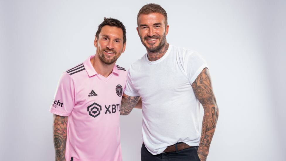 Leo Messi y David Beckham