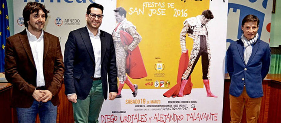 Momento de la presentación de los carteles de la Feria de San José con Diego Urdiales como protagonista. FIT