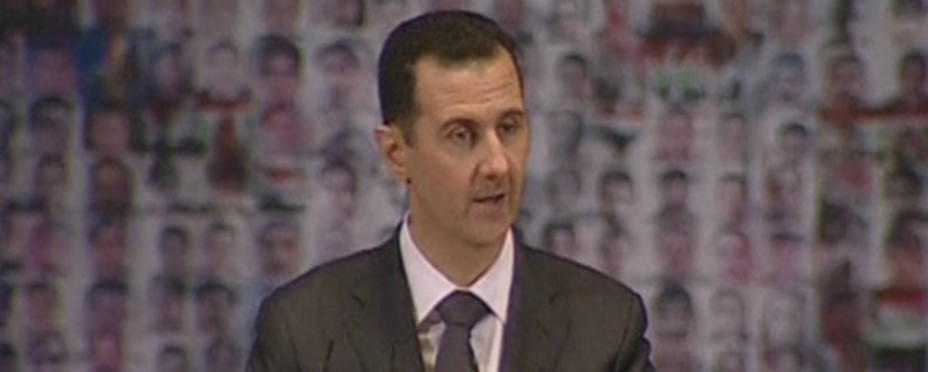 Bassar Al Assad durante su discurso. REUTERS