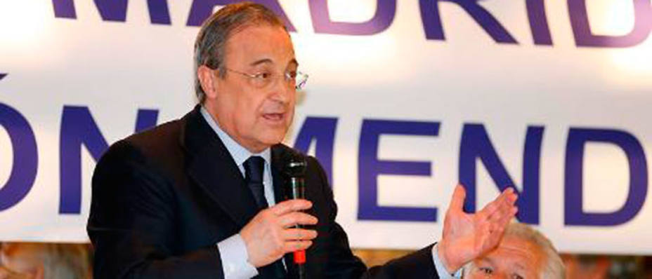 Florentino Pérez, durante su discurso en el 25 Aniversario de la Peña Ramón Mendoza (FOTO: Real Madrid)