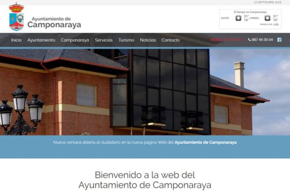 Camponaraya moderniza su página web municipal para adaptarla a todos los dispositivos