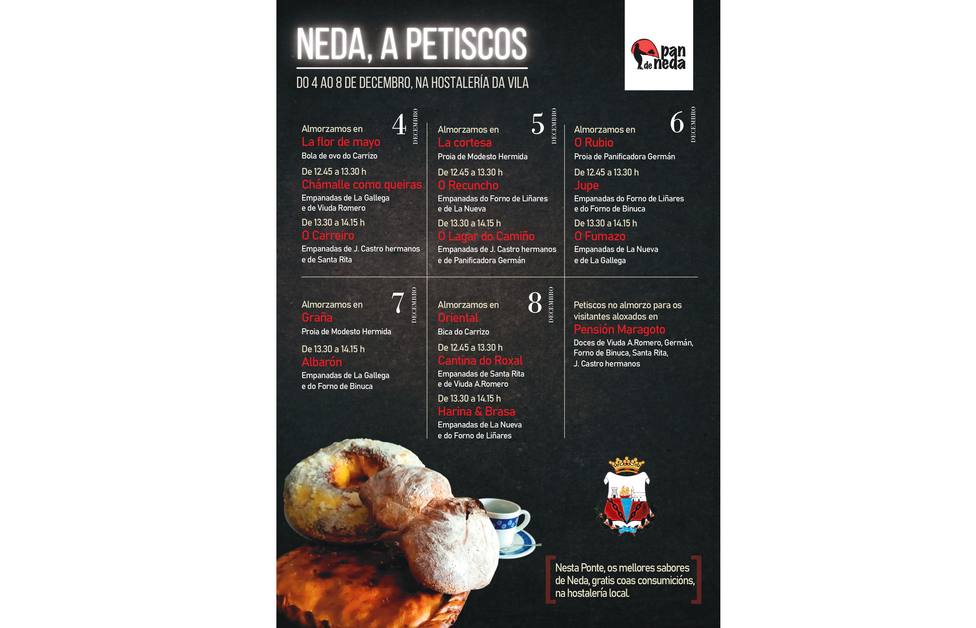 Cartel de la propuesta Neda, a petiscos - FOTO: Concello de Neda