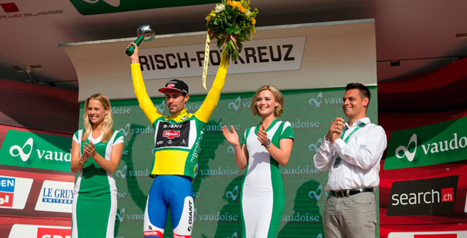 Tom Dumoulin es el primer líder de la Vuelta a Suiza. Foto: Tour de Suisse.