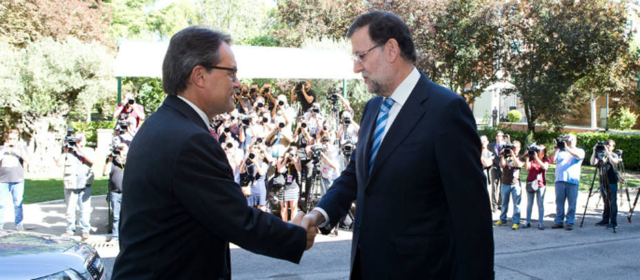 Artur Mas y Mariano Rajoy durante su último encuentro en la Moncloa. MONCLOA