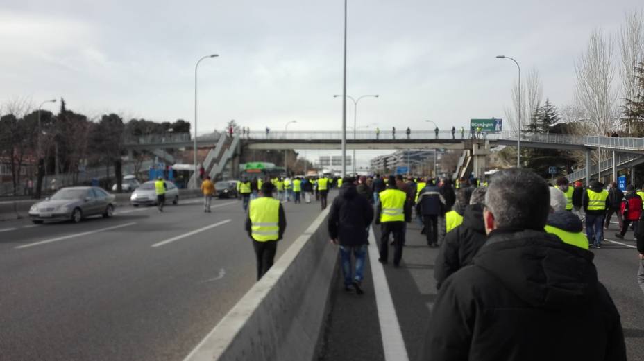 La Guardia Civil denuncia a los taxistas implicados en las protestas llevadas a cabo este martes en Madrid