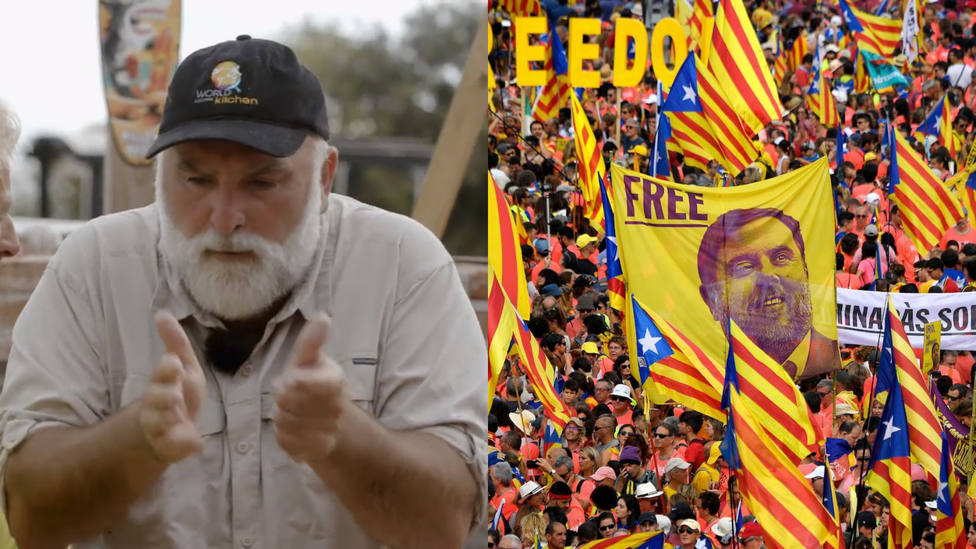 El chef José Andrés levanta aplausos por un discurso que no gustará a los independentistas catalanes