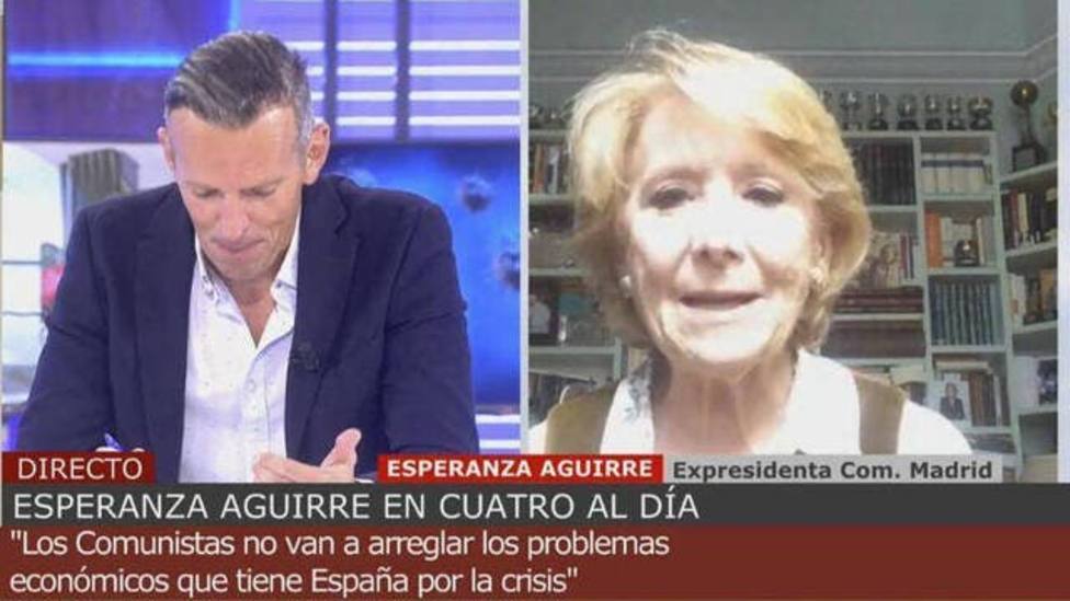 Tenso enfrentamiento entre Joaquín Prat y Esperanza Aguirre: “Eso son datos de ese podemita”