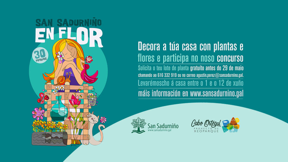 Cartel de la propuesta San Sadurniño en flor - FOTO: Concello de San Sadurniño