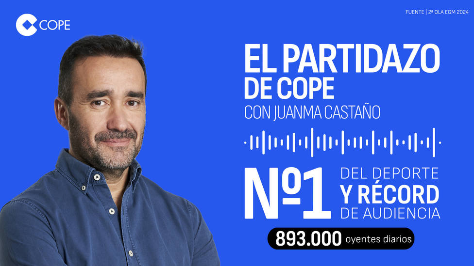 Juanma Castaño y El Partidazo de COPE: LÍDERES de la radio deportiva nocturna con récord histórico