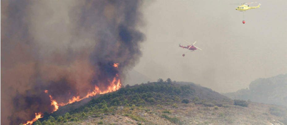 El incendio en el paraje de Bolulla, Alicante. REUTERS
