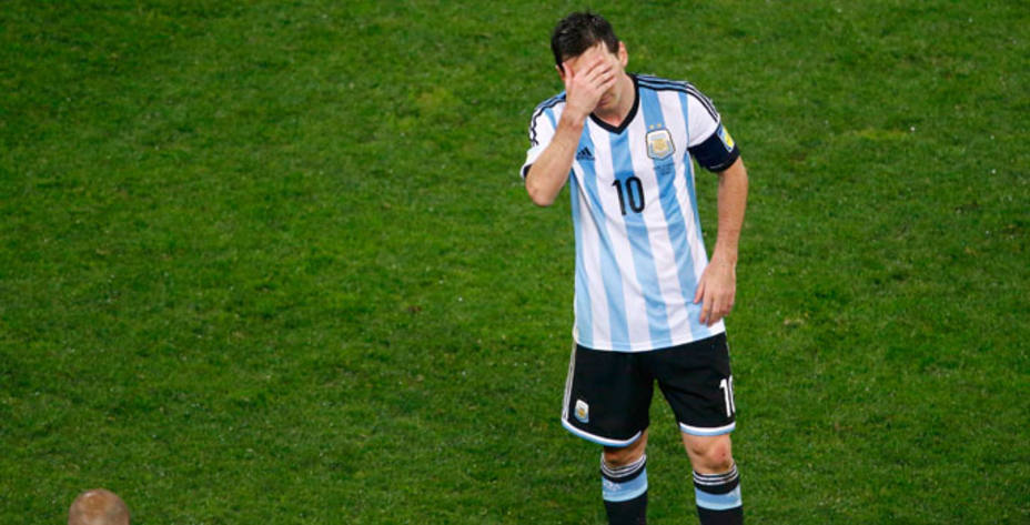 Lionel Messi en el partido de semifinales ante Holanda. REUTERS