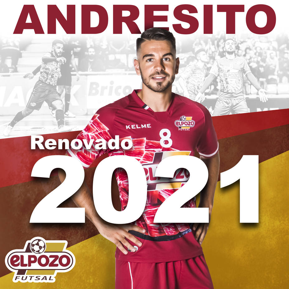 El cordobés Andresito amplía su contrato con ElPozo Murcia FS hasta junio de 2021