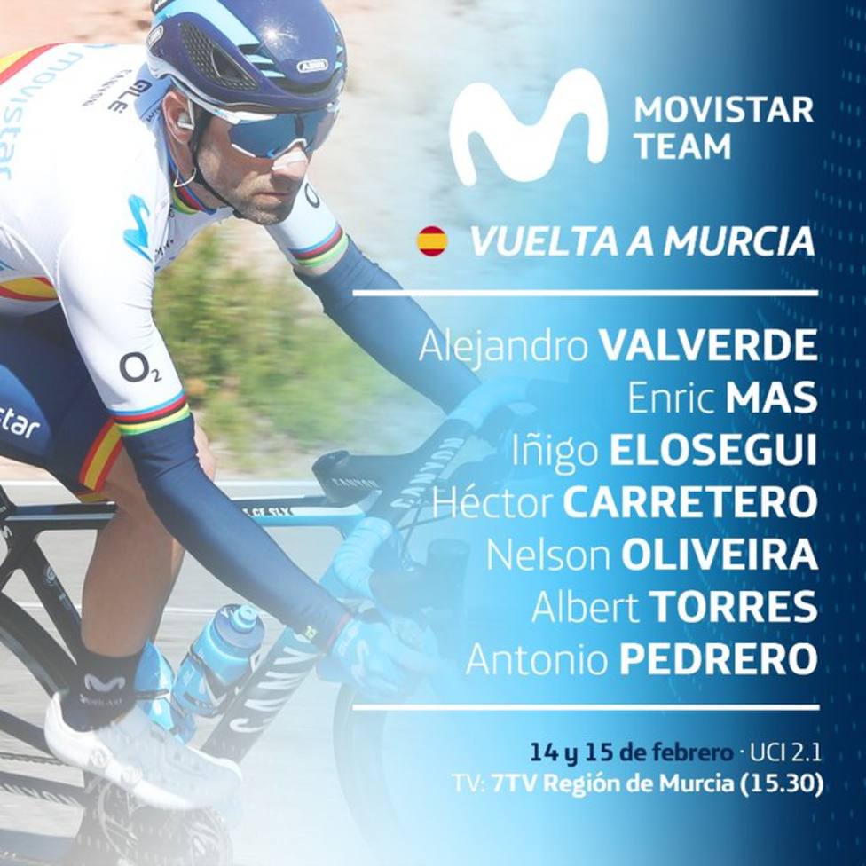 Valverde lidera a Movistar Team en la Vuelta a Murcia 2020