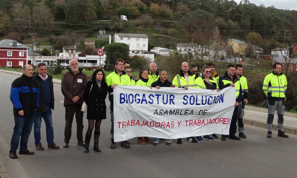 Manifestación de trabajadores de Biogastur