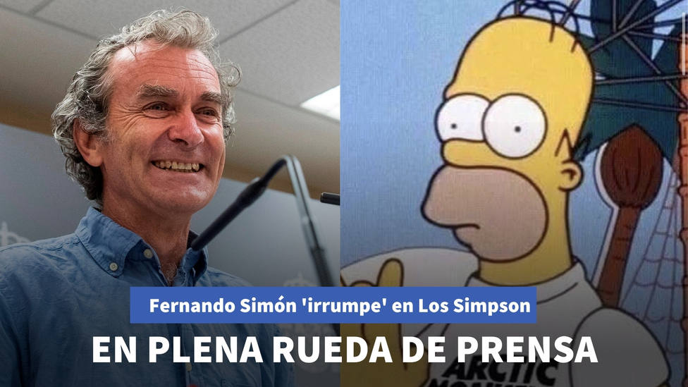 Fernando Simón irrumpe en un capítulo de Los Simpson en plena rueda de prensa