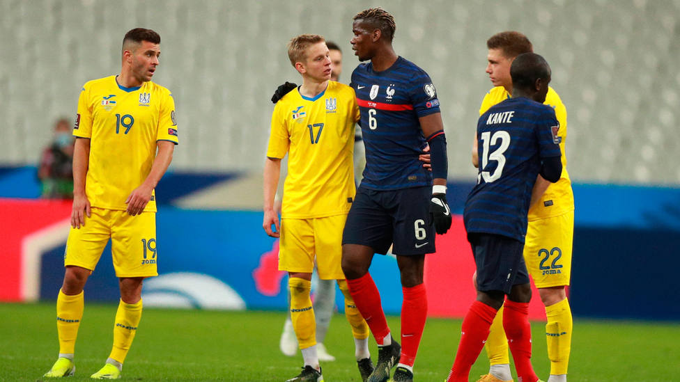 Francia y Ucrania empataron 1-1 en el Stade de París. EFE