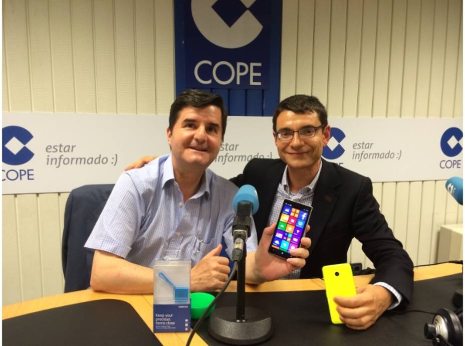 Con Javier García, Microsoft