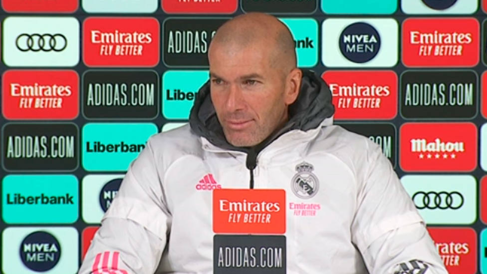 Zidane, en la rueda de prensa previa al partido frente al Deportivo Alavés (IMAGEN: Real Madrid)