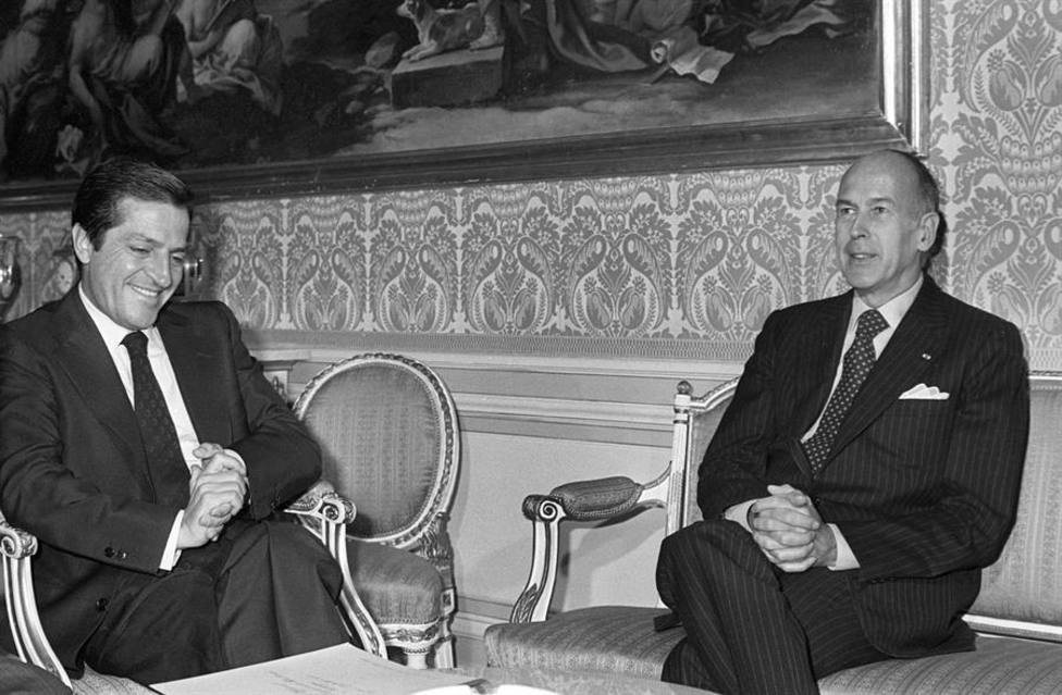 Adolfo Suárez junto a Giscard dEstaing en la visita del francés a España en 1978