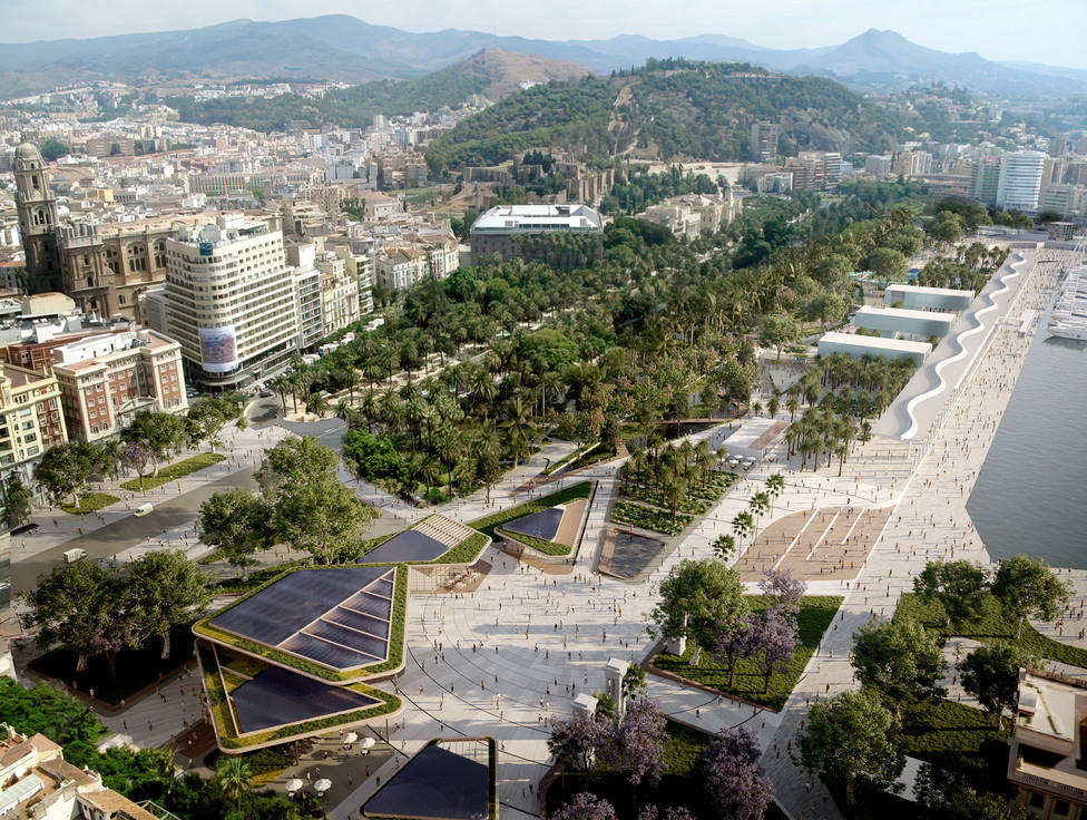 Avanza el Plan Málaga Litoral: una nueva Plaza de la Marina y la apertura definitiva de la ciudad al Puerto