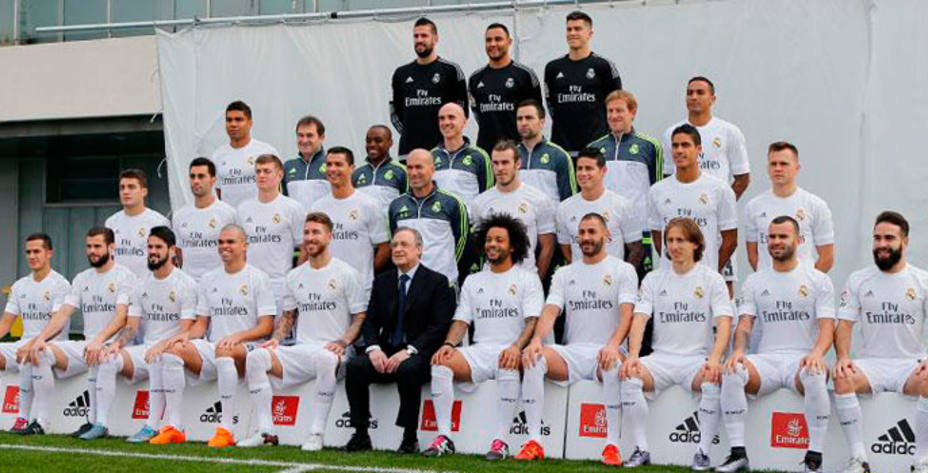 El Real Madrid se hizo la foto oficial con Zidane como entrenador. Foto: Real Madrid.