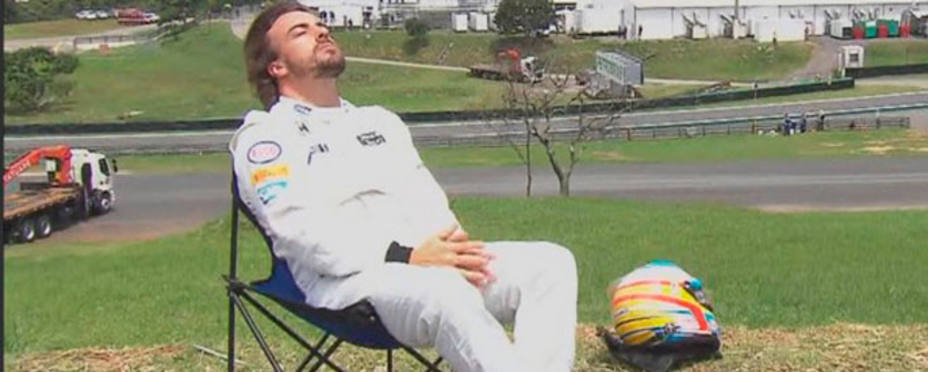Fernando Alonso, después de quedarse fuera de la Q1 (foto:@F1)