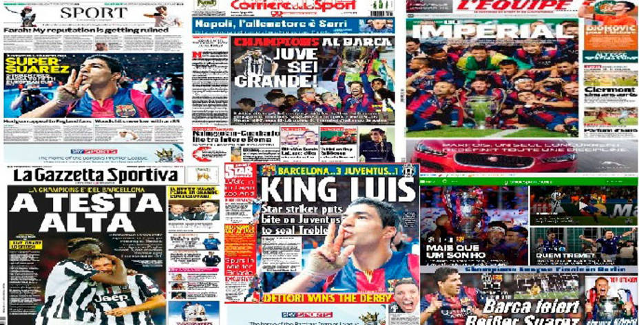La quinta Copa de Europa del Barcelona copa las portadas de los diarios.