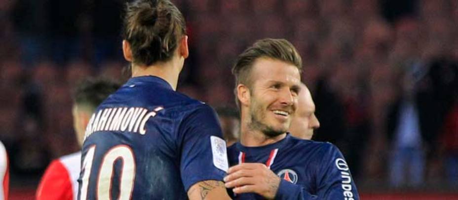 Ibrahimovic y Beckham. REUTERS