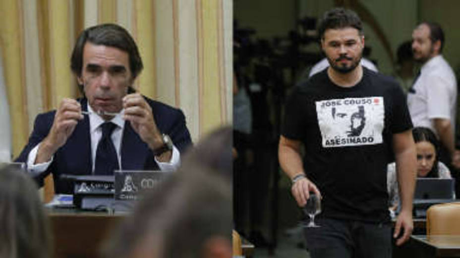 Rufián aprovecha la fama de Aznar para lanzar este mensaje