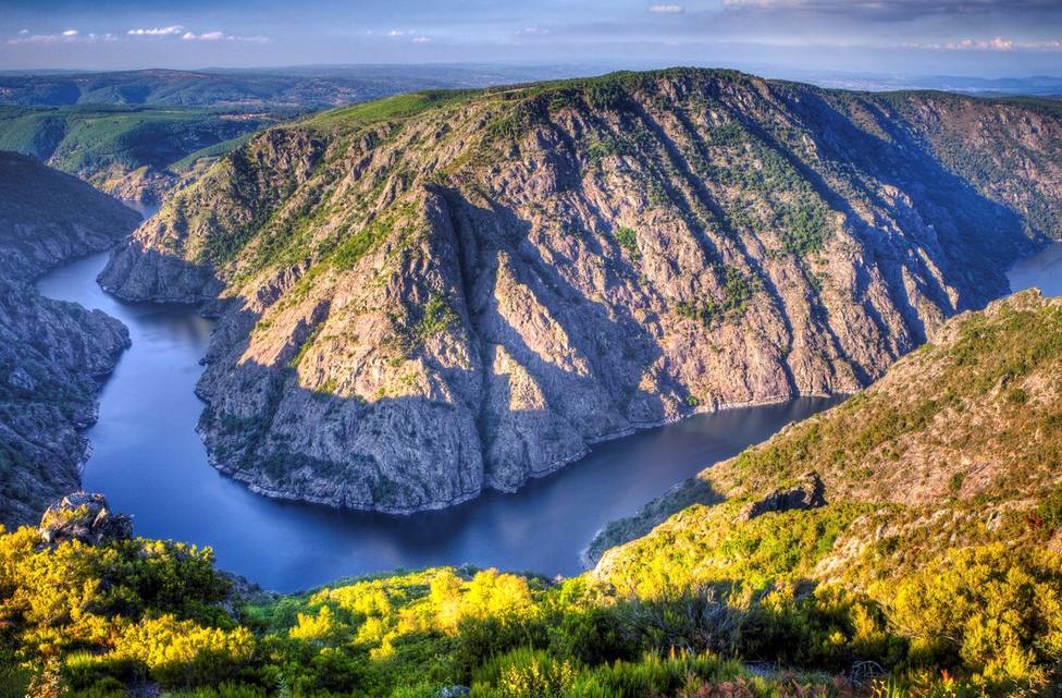 Landscape of the Ribeira Sacra (Sil River Canyons) in Ourense