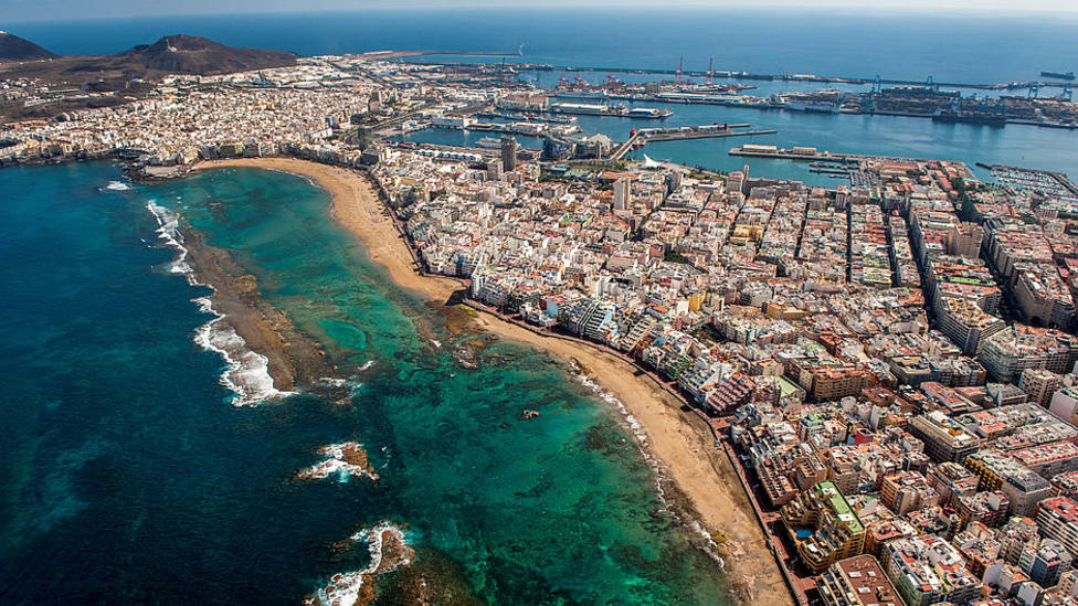 Vista aérea de Las Palmas de Gran Canaria