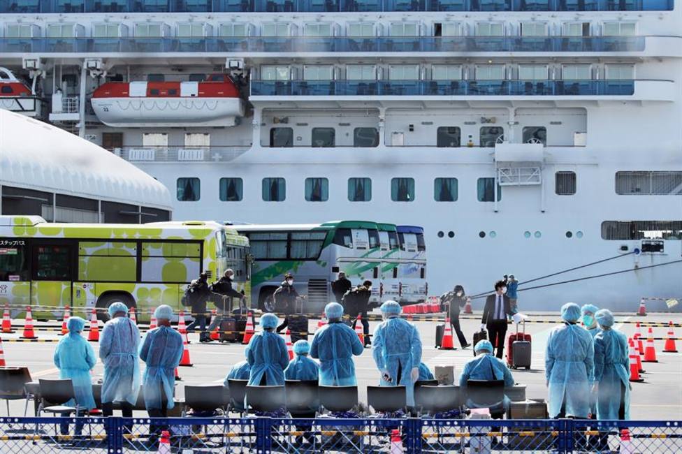 Casi mil evacuados y 634 casos confirmados de coronavirus en el crucero Diamond Princess