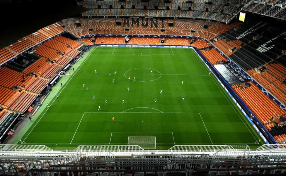 Mestalla vacío acogió el último partido del Valencia CF