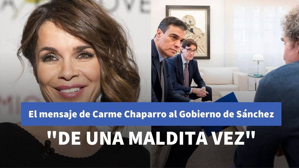 Carme Chaparro y Pedro Sánchez