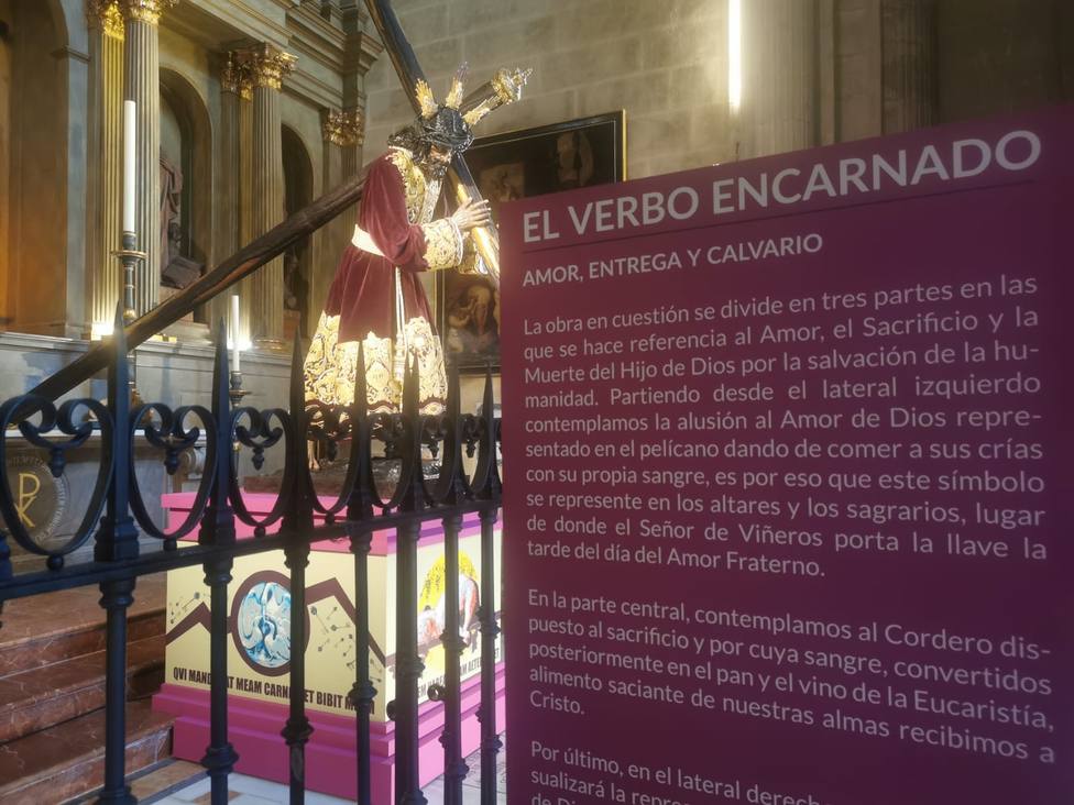 Imagen de la exposición y veneración El Verbo Encarnado en la catedral de Málaga.