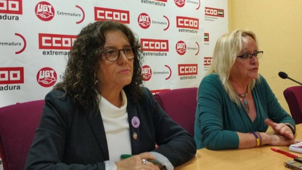 Patrocinio Sánchez y Encarna Chacón, secretarias grales de UGT y CCOO Extremadura