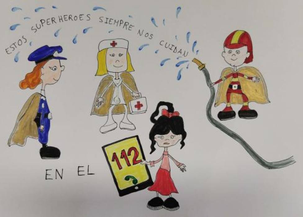 Un total de 676 trabajos se han presentado a la XI edición del concurso de dibujo escolar del Servicio de Emergencias 1-1-2