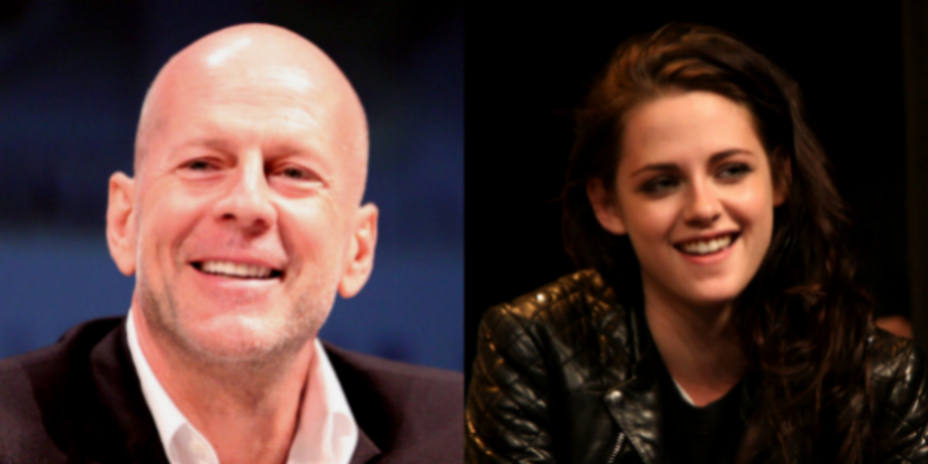 Bruce Willis y Kristen Stewart (Gage Skidmore)